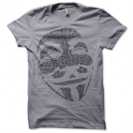 Shirt We Are Anonymous gris pour homme et femme