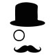 Shirt moustache gentleman blanc pour homme et femme