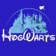 Shirt parodie Hogwarts logo bleu pour homme et femme