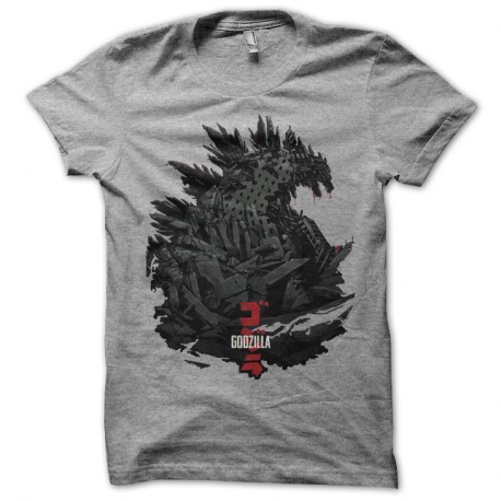 Shirt Godzilla 2014 art work gris pour homme et femme