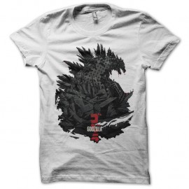 Shirt Godzilla 2014 art work blanc pour homme et femme