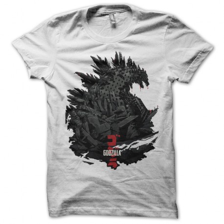 Shirt Godzilla 2014 art work blanc pour homme et femme