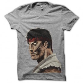 Shirt Zombie ryu gris pour homme et femme