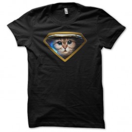 Shirt Super Astro Cat noir pour homme et femme