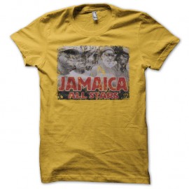Shirt Jamaica All Star effet usé jaune pour homme et femme