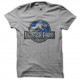 Shirt Jurassic Park logo bleu acier gris pour homme et femme