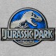 Shirt Jurassic Park logo bleu acier gris pour homme et femme