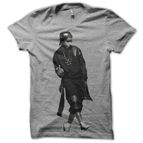 Shirt A$ap rocky gris pour homme et femme
