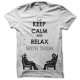 Shirt keep calm daft punk blanc pour homme et femme