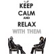 Shirt keep calm daft punk blanc pour homme et femme