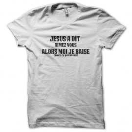 Shirt jesus aime tout le monde blanc pour homme et femme
