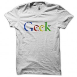 Shirt Geek parodie Google blanc pour homme et femme