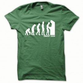 Shirt Evolution Insert coin blanc/vert bouteille pour homme et femme