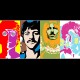 Shirt Beatles portrait pop art noir pour homme et femme