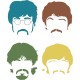 Shirt The Beatles ombres visages blanc pour homme et femme