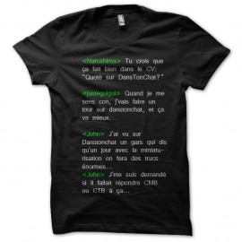 Shirt DansTonChat noir pour homme et femme