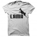 Shirt Lama parodie Puma blanc pour homme et femme