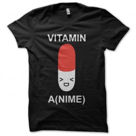 Shirt vitamine aminé noir pour homme et femme