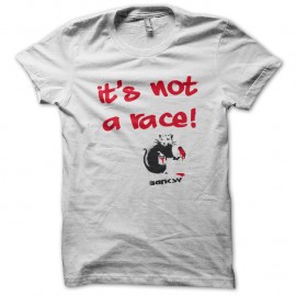Shirt Banksy - it's not a race blanc pour homme et femme