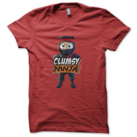 Shirt clumsy le ninja rouge pour homme et femme