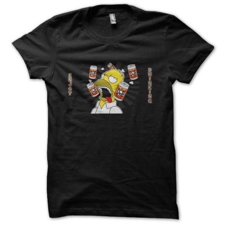 Shirt homer enjoy duff noir pour homme et femme