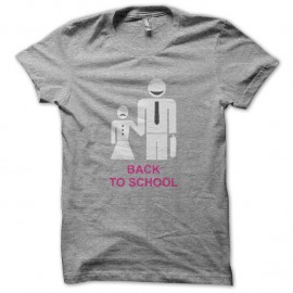 Shirt back to school gris pour homme et femme