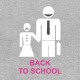 Shirt back to school gris pour homme et femme