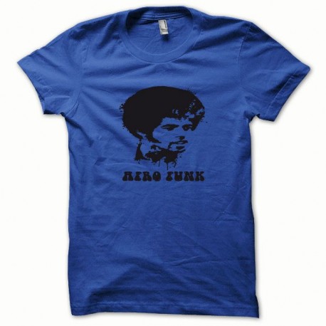 Shirt Afro Funk noir/bleu royal pour homme et femme