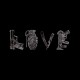 Shirt love baston noir pour homme et femme