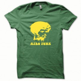 Shirt Afro Funk jaune/vert bouteille pour homme et femme