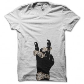 Shirt bling bling hip hop bad blanc pour homme et femme