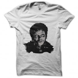 Shirt Michael Jackson Thriller zombie fan art blanc pour homme et femme