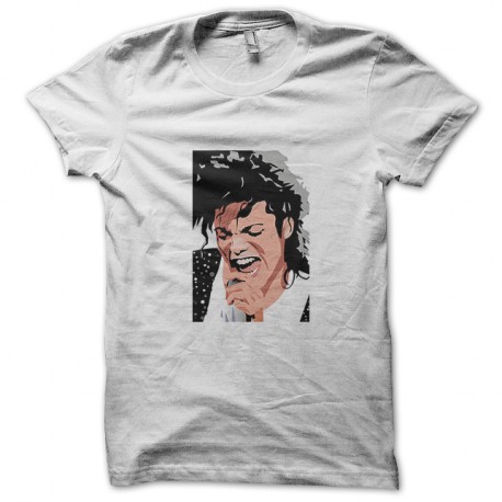 Shirt Michael Jackson visage fan art blanc pour homme et femme