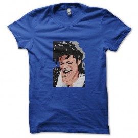 Shirt Michael Jackson visage fan art bleu pour homme et femme
