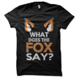 Shirt "What Does the fox say ?" noir pour homme et femme