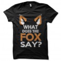 Shirt "What Does the fox say ?" noir pour homme et femme