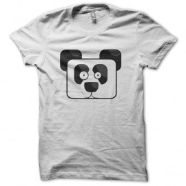 Shirt panda pixel blanc pour homme et femme