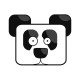 Shirt panda pixel blanc pour homme et femme