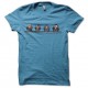 Shirt oiseaux cartoon bleu clair pour homme et femme