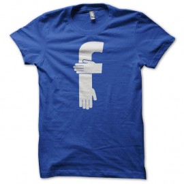 Shirt quenelle parodie facebook bleu pour homme et femme