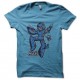 Shirt megaman zombi bleu clair pour homme et femme