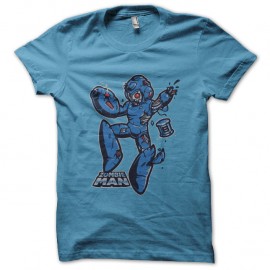 Shirt megaman zombi bleu clair pour homme et femme