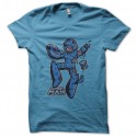 Shirt megaman zombi bleu clair pour homme et femme