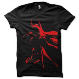 Shirt Batman ombre rouge en noir pour homme et femme