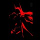Shirt Batman ombre rouge en noir pour homme et femme