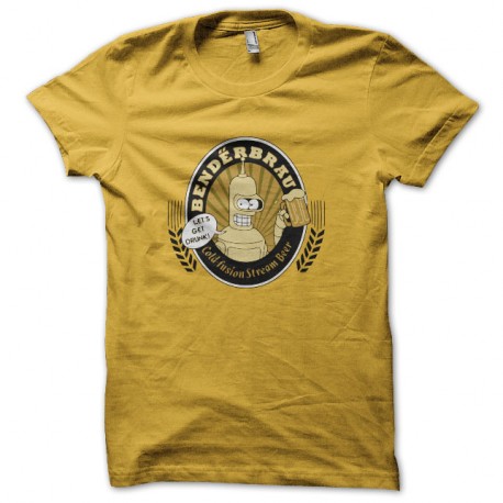 Shirt benderbrau la bière de bender jaune pour homme et femme