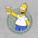 Shirt homer simpsons biere solution gris pour homme et femme