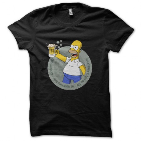 Shirt homer picole noir pour homme et femme