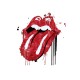 Shirt Rolling Stones logo degoulinant blanc pour homme et femme