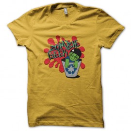 Shirt zombi geek jaune pour homme et femme